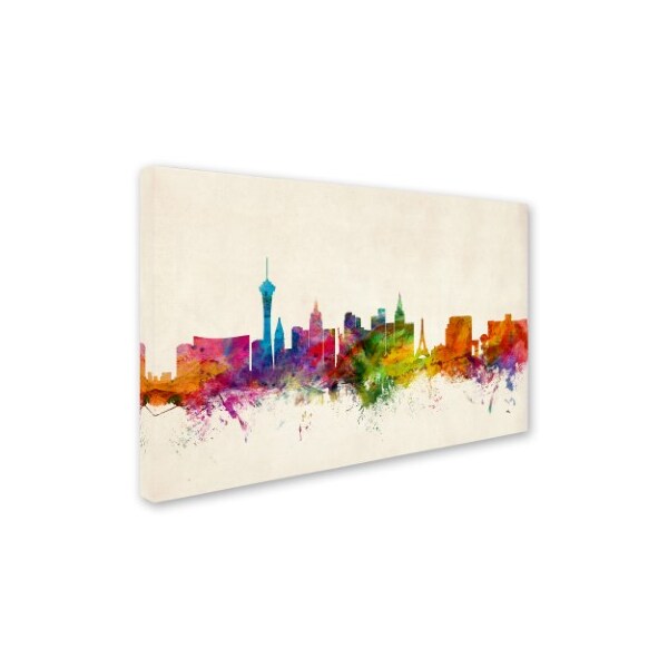 Michael Tompsett 'Las Vegas Nevada Skyline II' Canvas Art,12x19